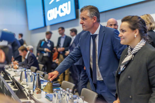 Fraktionssitzung CDU CSU Thorsten Frei (CDU), Fraktionsvorsitzender bei einer Fraktionssitzung am 06.10.2026 in Berlin. Berlin Berlin Deutschland Bundestag
