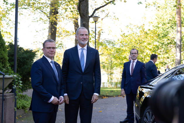 October 6, 2026, Helsinki, Uusimaa, Finland: King FELIPE VI of Spain is welcomed by Finnish Prime Minister PETTERI ORPO at the Prime Minister s official residence during the King s state visit to Finland. Helsinki Finland - ZUMAt172 20261006_zip_t172_054 Copyright: xJosexTabaresx