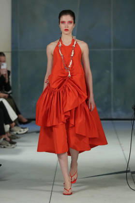 PFW - Litkovska Runway A model walks the runway during the Litkovska Womenswear Spring Summer 2027 show as part of the Paris Fashion Week on October 6, 2026 in Paris, France. Photo by Alain-Gil Gonzalez ABACAPRESS.COM Paris France Copyright: xGonzalezxAlain-Gil ABACAx