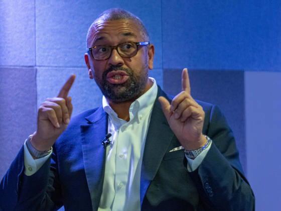Candidate for Mayor of London James Cleverly in Birmingham, UK - 06 Oct 2026 Mayor candidate of London, Sir James Cleverly delivers a keynote policy speech on housing development and planning inside the auditorium at the Conservative Party Conference. Cleverly outlined proposals targeting homes affordability, brownfield regeneration, infrastructure zoning, and reforms to the London Plan. Birmingham United Kingdom Copyright: xGaryxRobertsx xSOPAxImagesx GROBERTS-21