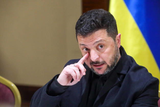 Volodymyr Zelenskyy speaks to journalists after meeting with Friedrich Merz Ukrainian President Volodymyr Zelenskyy speaks to journalists after a meeting with German Federal Chancellor Friedrich Merz, who visited the capital, Kyiv, Ukraine, on October 4, 2026, Credit:Volodymyr Tarasov Ukrinform Avalon Ukraine, Kyiv  Copyright: xVolodymyrxTarasovx xUkrinformx xAvalonx 1141001021