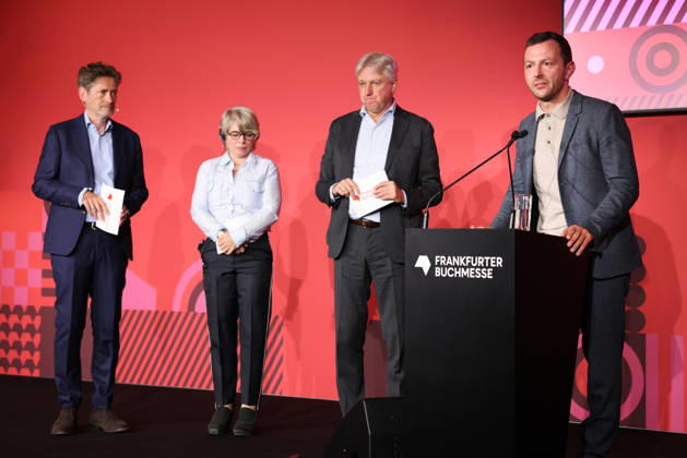 Eröffnung der 78. Frankfurter Buchmesse Sebastian Guggolz, Vorsteher des Börsenvereins des Deutschen Buchhandels, spricht bei der Eröffnungspressekonferenz zur Frankfurter Buchmesse 2026. Ehrengastland im Jahr 2026 ist Tschechien. Die 78. Frankfurter Buchmesse findet vom 7. - 11. Oktober 2026 statt. Frankfurt am Main Messegelände Hessen Deutschland