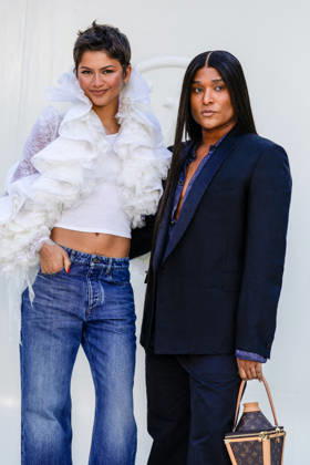 Zendaya and Law Roach at the photocall for the Louis Vuitton Spring Summer 2027 Women’s Ready-to-Wear collection during Paris Fashion Week (PFW) at the Cité internationale universitaire de Paris, France, on October 6, 2026. Olivier Borde, Bestimage. Photocall at the Louis Vuitton Women’s Ready-to-Wear Spring Summer 2027 show as part of Paris Fashion Week on October 6, 2026, in Paris, France. Paris, France  Copyright: xOLIVIERxBORDEx xBESTIMAGExOLIVIERxBORDEx xBESTIMAGEx