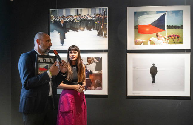 CTK Photobank editor-in-chief Petr Mlch, left, and Czech Photo director Veronika Souralova during the opening of Photo CTK: Havel - President Vaclav Havel Through the Eyes of CTK Photojournalists exhibition, marking 90th anniversary of Havel s birth, organised by Czech Press Agency (CTK)xinxcollaborationxwithxCzechxPhoto,xonxOctoberx6,x2026,xinxPrague,xCzechxRepublic.x(CTKxPhoto RomanxVondrous) CTKPhotoP2026100608128 CTKPhotoP2026100608128