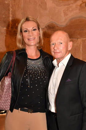 Maria Höfl-Riesch und Johann Schrempf bei der Verleihung der Bayerischen Staatsmedaille fuer soziale Verdienste in der Allerheiligen-Hofkirche, Residenz am 6.10.2026 in Muenchen Maria Riesch and Johann Schrempf attend the presentation of the Bavarian State Medal for Social Merit in the All Saints Court Church (Allerheiligen-Hofkirche) at the Residenz on October 6, 2026 in Munich, Germany Bayerische Staatsmedaille fuer Maria Riesch und die Huber Brueder in Muenchen