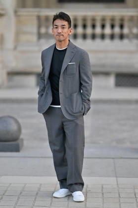 PFW Louis Vuitton Outside Arrivals Hidetoshi Nakata arriving at Louis Vuitton show during Paris Fashion Week, in Paris, France on 6 October 2026. Photo by Julien Reynaud APS-Medias ABACAPRESS.COM Paris France  Copyright: xReynaudxJulien APS-Medias ABACAx