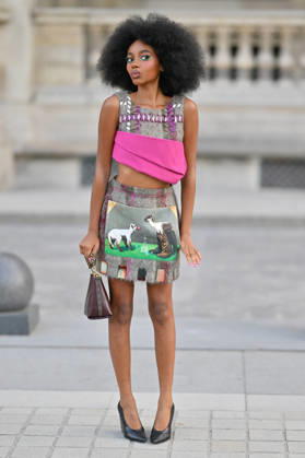PFW Louis Vuitton Outside Arrivals Joyce Cisse, flowerovlove arriving at Louis Vuitton show during Paris Fashion Week, in Paris, France on 6 October 2026. Photo by Julien Reynaud APS-Medias ABACAPRESS.COM Paris France  Copyright: xReynaudxJulien APS-Medias ABACAx