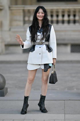 PFW Louis Vuitton Outside Arrivals Shin Min-a arriving at Louis Vuitton show during Paris Fashion Week, in Paris, France on 6 October 2026. Photo by Julien Reynaud APS-Medias ABACAPRESS.COM Paris France  Copyright: xReynaudxJulien APS-Medias ABACAx