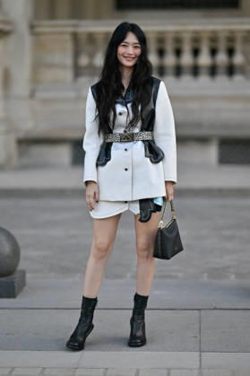 PFW Louis Vuitton Outside Arrivals Shin Min-a arriving at Louis Vuitton show during Paris Fashion Week, in Paris, France on 6 October 2026. Photo by Julien Reynaud APS-Medias ABACAPRESS.COM Paris France  Copyright: xReynaudxJulien APS-Medias ABACAx