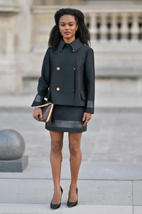 PFW Louis Vuitton Outside Arrivals Maya Boyd arriving at Louis Vuitton show during Paris Fashion Week, in Paris, France on 6 October 2026. Photo by Julien Reynaud APS-Medias ABACAPRESS.COM Paris France  Copyright: xReynaudxJulien APS-Medias ABACAx