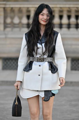 PFW Louis Vuitton Outside Arrivals Shin Min-a arriving at Louis Vuitton show during Paris Fashion Week, in Paris, France on 6 October 2026. Photo by Julien Reynaud APS-Medias ABACAPRESS.COM Paris France  Copyright: xReynaudxJulien APS-Medias ABACAx