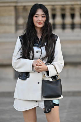 PFW Louis Vuitton Outside Arrivals Shin Min-a arriving at Louis Vuitton show during Paris Fashion Week, in Paris, France on 6 October 2026. Photo by Julien Reynaud APS-Medias ABACAPRESS.COM Paris France  Copyright: xReynaudxJulien APS-Medias ABACAx