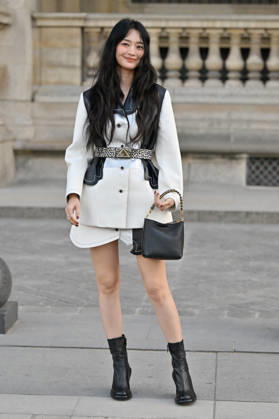 PFW Louis Vuitton Outside Arrivals Shin Min-a arriving at Louis Vuitton show during Paris Fashion Week, in Paris, France on 6 October 2026. Photo by Julien Reynaud APS-Medias ABACAPRESS.COM Paris France  Copyright: xReynaudxJulien APS-Medias ABACAx