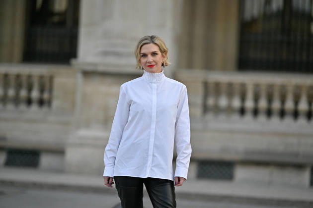 PFW Louis Vuitton Outside Arrivals Rhea Seehorn arriving at Louis Vuitton show during Paris Fashion Week, in Paris, France on 6 October 2026. Photo by Julien Reynaud APS-Medias ABACAPRESS.COM Paris France  Copyright: xReynaudxJulien APS-Medias ABACAx