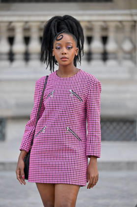 PFW Louis Vuitton Outside Arrivals Thuso Mbedu arriving at Louis Vuitton show during Paris Fashion Week, in Paris, France on 6 October 2026. Photo by Julien Reynaud APS-Medias ABACAPRESS.COM Paris France  Copyright: xReynaudxJulien APS-Medias ABACAx