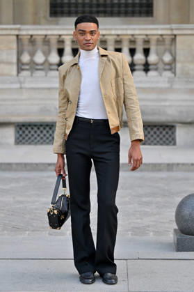 PFW Louis Vuitton Outside Arrivals Owen Thiele arriving at Louis Vuitton show during Paris Fashion Week, in Paris, France on 6 October 2026. Photo by Julien Reynaud APS-Medias ABACAPRESS.COM Paris France  Copyright: xReynaudxJulien APS-Medias ABACAx