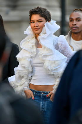 PFW Louis Vuitton Outside Arrivals Zendaya arriving at Louis Vuitton show during Paris Fashion Week, in Paris, France on 6 October 2026. Photo by Julien Reynaud APS-Medias ABACAPRESS.COM Paris France  Copyright: xReynaudxJulien APS-Medias ABACAx
