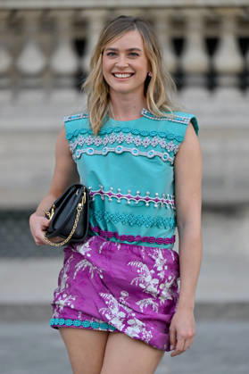 PFW Louis Vuitton Outside Arrivals Jeanne Goursaud arriving at Louis Vuitton show during Paris Fashion Week, in Paris, France on 6 October 2026. Photo by Julien Reynaud APS-Medias ABACAPRESS.COM Paris France  Copyright: xReynaudxJulien APS-Medias ABACAx