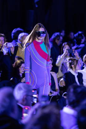 PFW Pierre Cardin Runway NB A model walks the runway during the Pierre Cardin Womenswear Spring Summer 2027 show at Pailleron ice rink as part of Paris Fashion Week on October 06, 2026 in Paris, France. Photo by Nasser Berzane ABACAPRESS.COM Paris France Copyright: xBerzanexNasser ABACAx