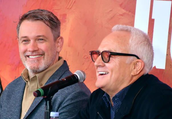 NEW YORK, NY- OCTOBER 6: Michael Arden and Bradley Whitford at the press conference for A Few Good Men at Lincoln Center Theater in the Vivian Beaumont Theatre on October 6, 2026 in New York City. Copyright: xmpi099 MediaPunchx