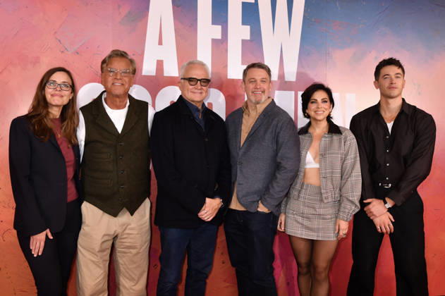 NEW YORK, NY- OCTOBER 6: Lear deBessonet, Aaron Sorkin, Bradley Whitford, Michael Arden, Krysta Rodriguez and Tom Blyth at the press conference for A Few Good Men at Lincoln Center Theater in the Vivian Beaumont Theatre on October 6, 2026 in New York City. Credit: AdMedia New York City USA - ZUMAa123 20261006_zaa_a123_092 Copyright: xJohnxFyckex