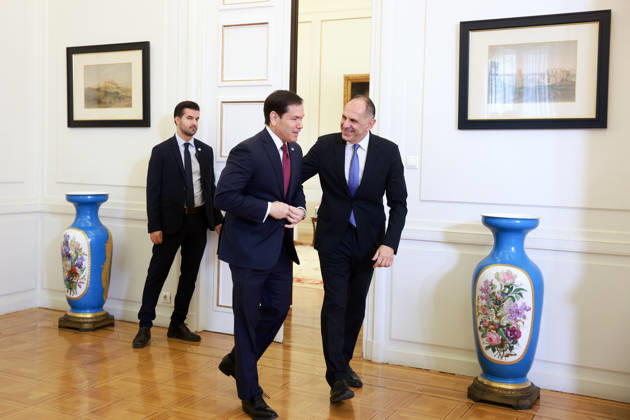 Greek Foreign Minister Giorgos Gerapetritis meets US Secretary of State Marco Rubio in Athens ATHENS, GREECE - OCTOBER 7: Greek Foreign Minister Giorgos Gerapetritis meets with US Secretary of State Marco Rubio at the Ministry of Foreign Affairs in Athens, Greece on October 7, 2026. Costas Baltas Anadolu Athens Greece. Editorial use only. Please get in touch for any other usage. Copyright: x2026xAnadoluxCostasxBaltasx