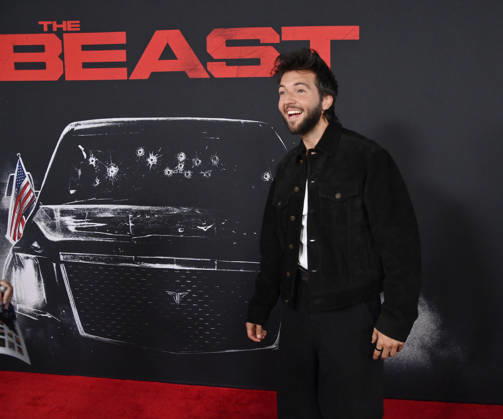 Cast member Guy Burnet attends the premiere of the motion picture thriller The Beast at the Academy museum of Motion Pictures in Los Angeles on Tuesday, October 10, 2026. Storyline: When a militia of unidentified hostiles coordinates a coup against the U.S., the president uncovers the extent of The Beast s highly classified offensive capabilities in order to save his life and America. LAP20261006801 JIMxRUYMEN