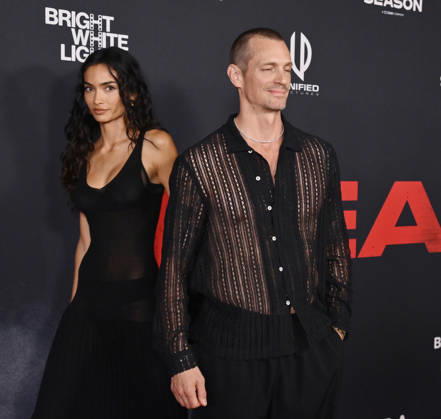 Cast member Joel Kinnaman and his wife Kelly Gale attends the premiere of the motion picture thriller The Beast at the Academy museum of Motion Pictures in Los Angeles on Tuesday, October 10, 2026. Storyline: When a militia of unidentified hostiles coordinates a coup against the U.S., the president uncovers the extent of The Beast s highly classified offensive capabilities in order to save his life and America.  LAP20261006830 JIMxRUYMEN