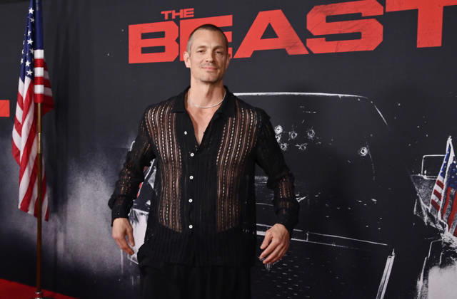 Cast member Joel Kinnaman attends the premiere of the motion picture thriller The Beast at the Academy museum of Motion Pictures in Los Angeles on Tuesday, October 10, 2026. Storyline: When a militia of unidentified hostiles coordinates a coup against the U.S., the president uncovers the extent of The Beast s highly classified offensive capabilities in order to save his life and America. LAP20261006833 JIMxRUYMEN