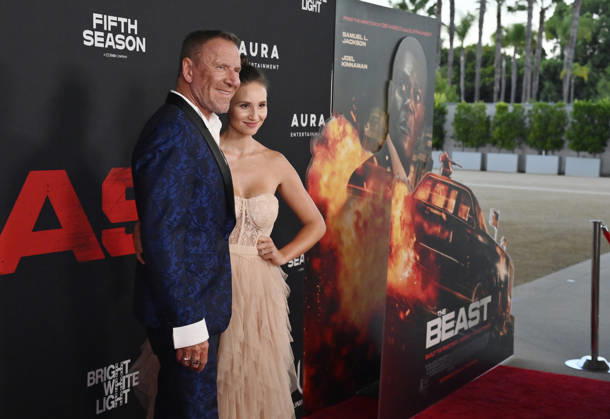 Director Reny Darlin and his wife Kelly Gale attend the premiere of the motion picture thriller The Beast at the Academy museum of Motion Pictures in Los Angeles on Tuesday, October 10, 2026. Storyline: When a militia of unidentified hostiles coordinates a coup against the U.S., the president uncovers the extent of The Beast s highly classified offensive capabilities in order to save his life and America. LAP20261006810 JIMxRUYMEN