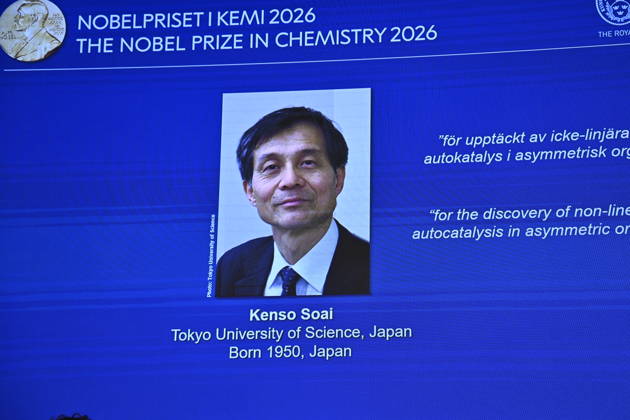 Henri Kagan and Kenso Soai are awarded the 2026 Nobel Prize in Chemistry during a press conference at the Royal Swedish Academy of Sciences in Stockholm, Sweden, on October 7, 2026 STOCKHOLM SWEDEN x10080x Copyright: xFredrikxSandberg TTx SWEDEN NOBEL PRIZE 2026 CHEMISTRY MkLDH4UWhkc