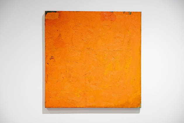 Robert Ryman: The Real Thing at Barbican Art Gallery, London, UK 7 October 2026 Untitled (orange painting), 1955 and 1959 on display at Robert Ryman: The Real Thing at the Barbican Art Gallery, London, UK, on 7 October 2026. The first significant UK exhibition of American minimalist and conceptual painter Robert Ryman (1930 2019) in over 30 years brings together six decades of work, on view from 8 October 2026., Credit:Pete Speller Avalon Copyright: xPetexSpellerx xAvalonx 1141198994