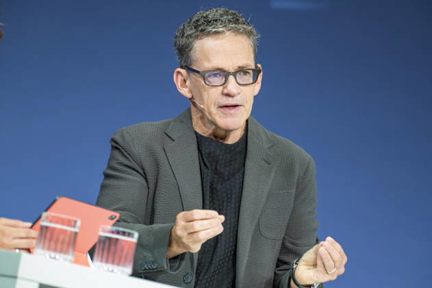 Bill Anderson , CEO Bayer AG EUR, Deutschland, Berlin, 07.10.2026: Bill Anderson CEO Bayer AG, besucht die in Berlin stattfindene Jubiläumsveranstaltung von 80 Jahre Handelsblatt und 100 Jahre WirtschaftsWoche.