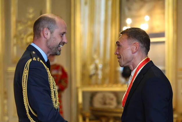 Investitures at Windsor Castle 07 10 2026. Windsor, UK. Sir Kevin Sinfield receives the Honour of Knighthood from The Prince of Wales at an investiture ceremony at Windsor Castle, Berkshire., Credit:Andrew Parsons Kensington Palace B66 Avalon United Kingdom, England, Windsor Copyright: xAndrewxParsonsx xKensingtonxPalacex xB66x xAvalonx 1141202867
