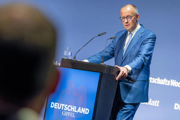 Friedrich Merz EUR, Deutschland, Berlin, 07.10.2026: Keynote von Bundeskanzler Friedrich Merz (CDU) zur Lage unseres Landes anlässlich der in Berlin stattfindenen Jubiläumsveranstaltung von 80 Jahre Handelsblatt und 100 Jahre WirtschaftsWoche.