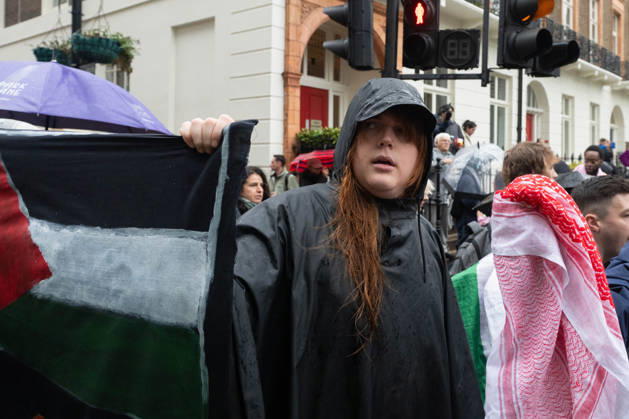 Pro-Palestinian protesters march In London LONDON, UNITED KINGDOM - OCTOBER 7: Pro-Palestinian demonstrators and students take part in a protest on the third anniversary of the October 7, 2023 attacks on Gaza in London, United Kingdom, on October 7, 2026. Protestors called for an end to Israeli military operations in Gaza and expressed solidarity with the Palestinian people. Thomas Krych Anadolu London United Kingdom. Editorial use only. Please get in touch for any other usage. Copyright: x2026xAnadoluxThomasxKrychx