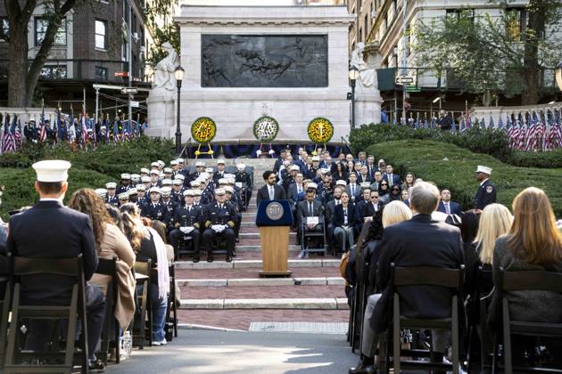 October 7, 2026, New York City, New York, United States: New York City Mayor ZOHRAN MAMDANI (D) speaking at the 119th Annual FDNY (Fire Department of the City of New York) Memorial Service in New York City. New York City United States  - ZUMAb161 20261007_aap_b161_007 Copyright: xMichaelxBrochsteinx