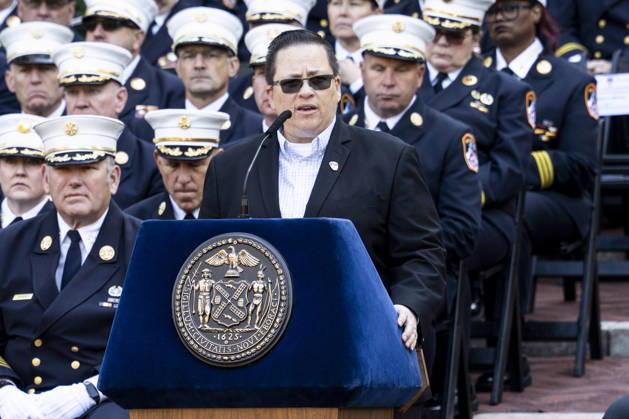 October 7, 2026, New York City, New York, United States: Fire Department of the City of New York (FDNY) Commissioner LILLIAN BONSIGNORE speaking at the 119th Annual FDNY (Fire Department of the City of New York) Memorial Service in New York City. New York City United States - ZUMAb161 20261007_aap_b161_002 Copyright: xMichaelxBrochsteinx