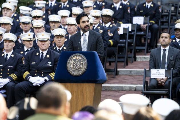 October 7, 2026, New York City, New York, United States: New York City Mayor ZOHRAN MAMDANI (D) speaking at the 119th Annual FDNY (Fire Department of the City of New York) Memorial Service in New York City. New York City United States - ZUMAb161 20261007_aap_b161_014 Copyright: xMichaelxBrochsteinx