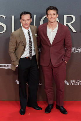 Elsinore Opening Night Gala at BFI London Film Festival LONDON, UNITED KINGDOM - OCTOBER 07: Andrew Scott (L) and Luke Thompson (R) attend the opening night gala of Elsinore during the 70th BFI London Film Festival at the Royal Festival Hall in London, United Kingdom on October 07, 2026. Wiktor Szymanowicz Anadolu London United Kingdom. Editorial use only. Please get in touch for any other usage. Copyright: x2026xAnadoluxWiktorxSzymanowiczx