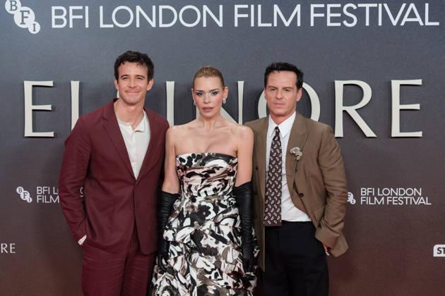 Elsinore opening night gala at BFI London Film Festival LONDON, UNITED KINGDOM - OCTOBER 07: (L-R) Luke Thompson, Billie Piper and Andrew Scott attend the opening night gala of Elsinore during the 70th BFI London Film Festival at the Royal Festival Hall in London, United Kingdom on October 07, 2026. Wiktor Szymanowicz Anadolu London United Kingdom. Editorial use only. Please get in touch for any other usage. Copyright: x2026xAnadoluxWiktorxSzymanowiczx