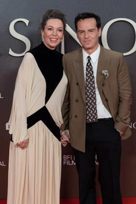 Elsinore opening night gala at BFI London Film Festival LONDON, UNITED KINGDOM - OCTOBER 07: Olivia Colman (L) and Andrew Scott (R) attend the opening night gala of Elsinore during the 70th BFI London Film Festival at the Royal Festival Hall in London, United Kingdom on October 07, 2026. Wiktor Szymanowicz Anadolu London United Kingdom. Editorial use only. Please get in touch for any other usage. Copyright: x2026xAnadoluxWiktorxSzymanowiczx