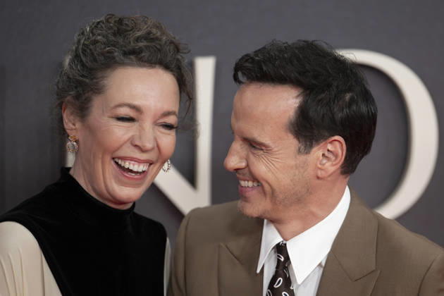 Celebrities attend the Elsinore opening night premiere during the 70th BFI London Film Festival held at BFI Southbank in London, England Featuring: Olivia Colman, Andrew Scott Where: London, United Kingdom When: 07 Oct 2026 Credit: Cover Images **NOT AVAILABLE FOR HELLO MAGAZINE** EDITORIAL USE ONLY. NOT FOR USE BY NEWSPAPERS BASED IN THE UK. Copyright: xx coverimg56078809
