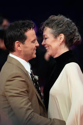 London Film Festival 2026 - Elsinore Opening Night Gala Arrivals at Royal Festival Hall, Southbank, London, UK - 7 October, 2026 Andrew Scott and Olivia Colman attends the Opening Night Gala of Elsinore at The 70th BFI London Film Festival at Royal Festival Hall, Southbank, London, England, UK on Wednesday 7 October, 2026., Credit:Justin Ng Avalon UK, England, London, Royal Festival Hall, Southbank Copyright: xJustinxNgx xAvalonx 1141278689