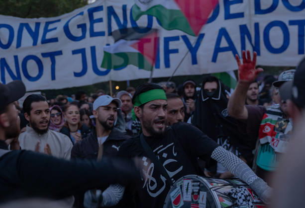 October 7, 2026, Berlin, Germany: Hundereds of pro-palestinian protesters gather in Berlin, Germany, on October 7, 2026. This marks the three-year anniversary of the Hamas led border attacks in Southern Israel. Germany - ZUMAj167 20261007_zip_j167_008 Copyright: xSvetxJacquelinex