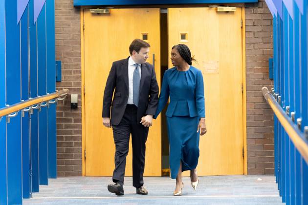 Conservative Party Conference, Day 4, The ICC Birmingham, UK - 07 Oct 2026 Conservative party leader Kemi Badenoch and her husband Hamish Badenoch (left), arrive ahead of her keynote speech on the final day of the Conservative Party Conference at the International Convention Centre in Birmingham The Conservative Party leader, Kemi Badenoch s gives her keynote speech at the International Convention Centre on the final day (day four) of the Conservative Party Conference at the International Convention Centre in Birmingham. The Conservative Party opened its annual conference under the slogan Stronger economy, stronger country Birmingham United Kingdom Copyright: xPhilxLewisx xSOPAxImagesx Phil-Lewis-1456663