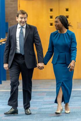 Conservative Party Conference, Day 4, The ICC Birmingham, UK - 07 Oct 2026 Conservative party leader Kemi Badenoch and her husband Hamish Badenoch (left), arrive ahead of her keynote speech on the final day of the Conservative Party Conference at the International Convention Centre in Birmingham The Conservative Party leader, Kemi Badenoch s gives her keynote speech at the International Convention Centre on the final day (day four) of the Conservative Party Conference at the International Convention Centre in Birmingham. The Conservative Party opened its annual conference under the slogan Stronger economy, stronger country Birmingham United Kingdom Copyright: xPhilxLewisx xSOPAxImagesx Phil-Lewis-1456668