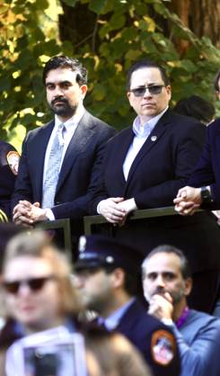 Mayor Zohran Mamdani and Fire Commissioner Lilian Bonsignorie FDNY leadership, and active and retired firefighters attend Riverside Drive rally for firefighters. Mayor Zohran Mamdani and Fire Commissioner Lilian Bonsignorie FDNY leadership, and active and retired firefighters attend Riverside Drive rally for firefighters. 07 Oct 2026 Pictured: Mayor Zohran Mamdani and Fire Commissioner Lilian Bonsignorie FDNY leadership, and active and retired firefighters attend Riverside Drive rally for firefighters. Copyright: xThexMegaxAgencyxSteveSands NewYorkNewswire MEGAx