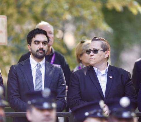 Mayor Zohran Mamdani and Fire Commissioner Lilian Bonsignorie FDNY leadership, and active and retired firefighters attend Riverside Drive rally for firefighters. Mayor Zohran Mamdani and Fire Commissioner Lilian Bonsignorie FDNY leadership, and active and retired firefighters attend Riverside Drive rally for firefighters. 07 Oct 2026 Pictured: Mayor Zohran Mamdani and Fire Commissioner Lilian Bonsignorie FDNY leadership, and active and retired firefighters attend Riverside Drive rally for firefighters. Copyright: xThexMegaxAgencyxSteveSands NewYorkNewswire MEGAx