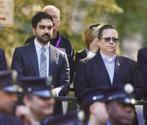 Mayor Zohran Mamdani and Fire Commissioner Lilian Bonsignorie FDNY leadership, and active and retired firefighters attend Riverside Drive rally for firefighters. Mayor Zohran Mamdani and Fire Commissioner Lilian Bonsignorie FDNY leadership, and active and retired firefighters attend Riverside Drive rally for firefighters. 07 Oct 2026 Pictured: Mayor Zohran Mamdani and Fire Commissioner Lilian Bonsignorie FDNY leadership, and active and retired firefighters attend Riverside Drive rally for firefighters. Copyright: xThexMegaxAgencyxSteveSands NewYorkNewswire MEGAx